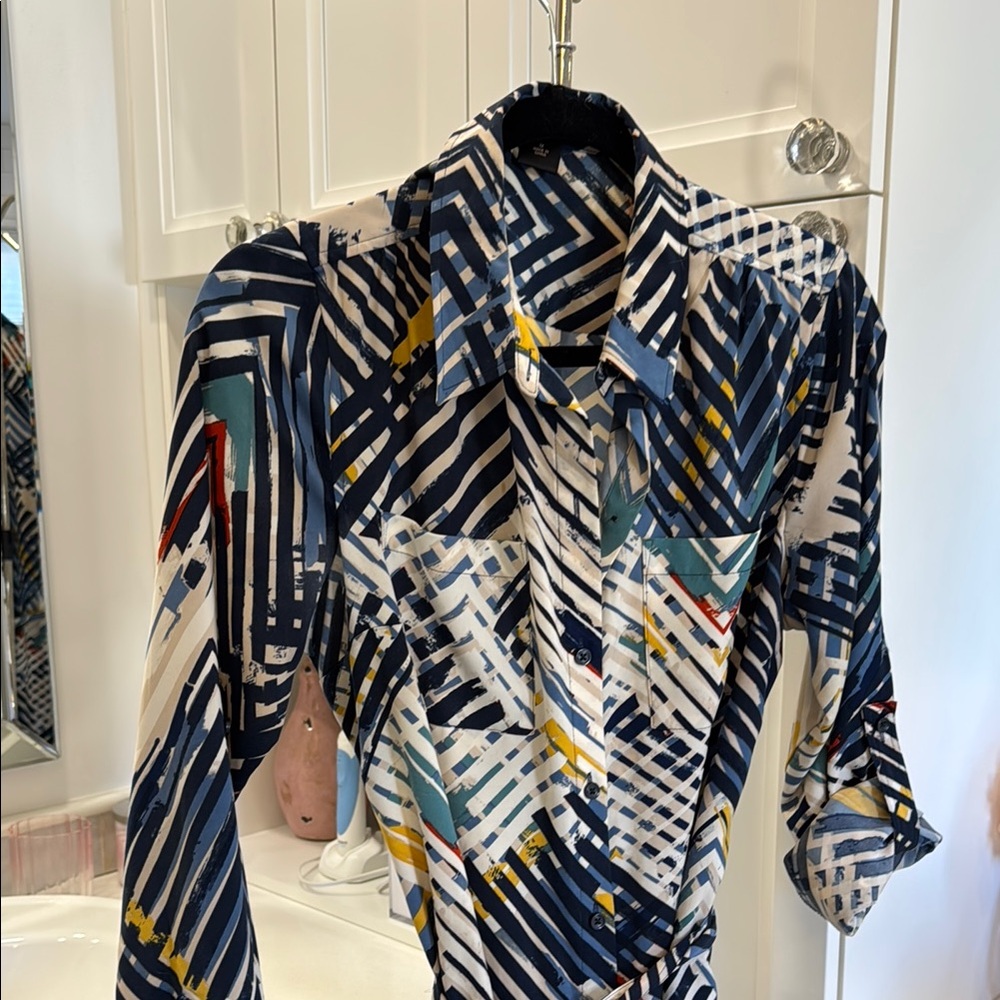 Ann Taylor Multicolor Geometric Dress